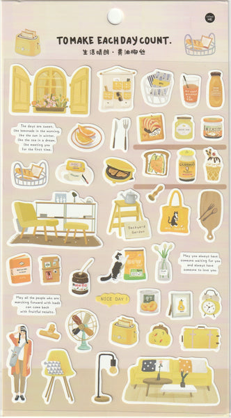 Make Each Day Count Sticker Set (Yellow)