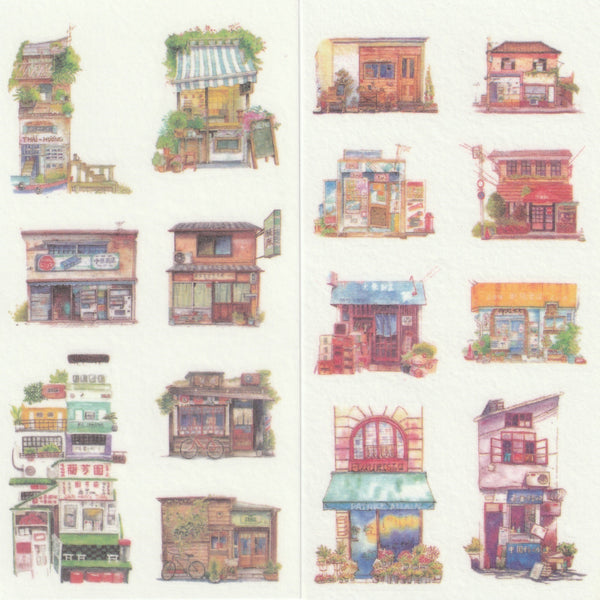 [FREE with US$10 purchase!] Shophouse Stickers Set C