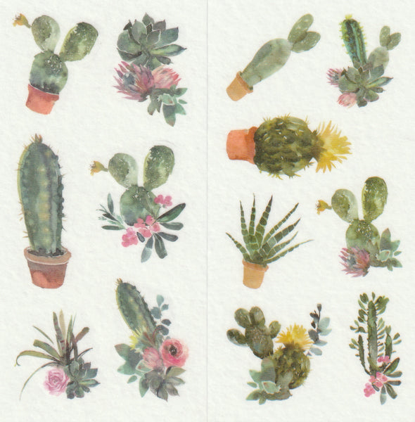 [FREE with US$10 purchase!] Cactus Stickers Set A