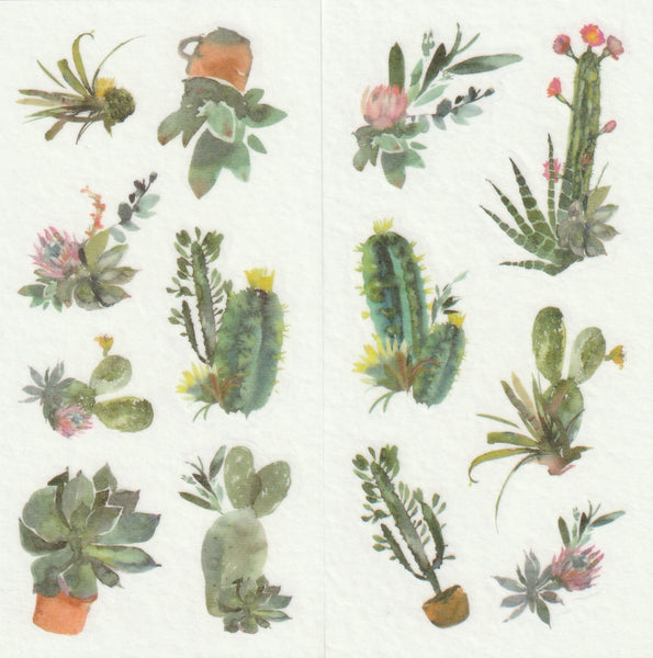 [FREE with US$10 purchase!] Cactus Stickers Set B