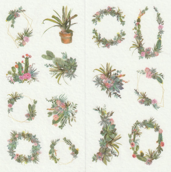 [FREE with US$10 purchase!] Cactus Stickers Set C