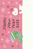 Japan Sanrio - Happy New Year 2025 Year of the Snake Postcard with Snowman